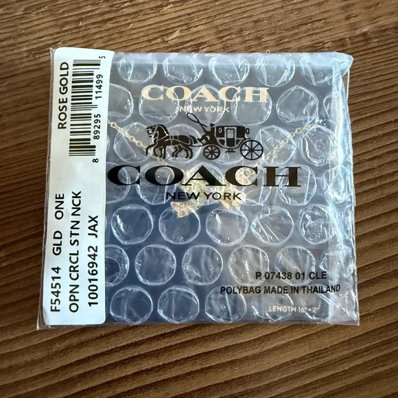 COACH Pavé Bow Pendant Necklace - Picture 5 of 8